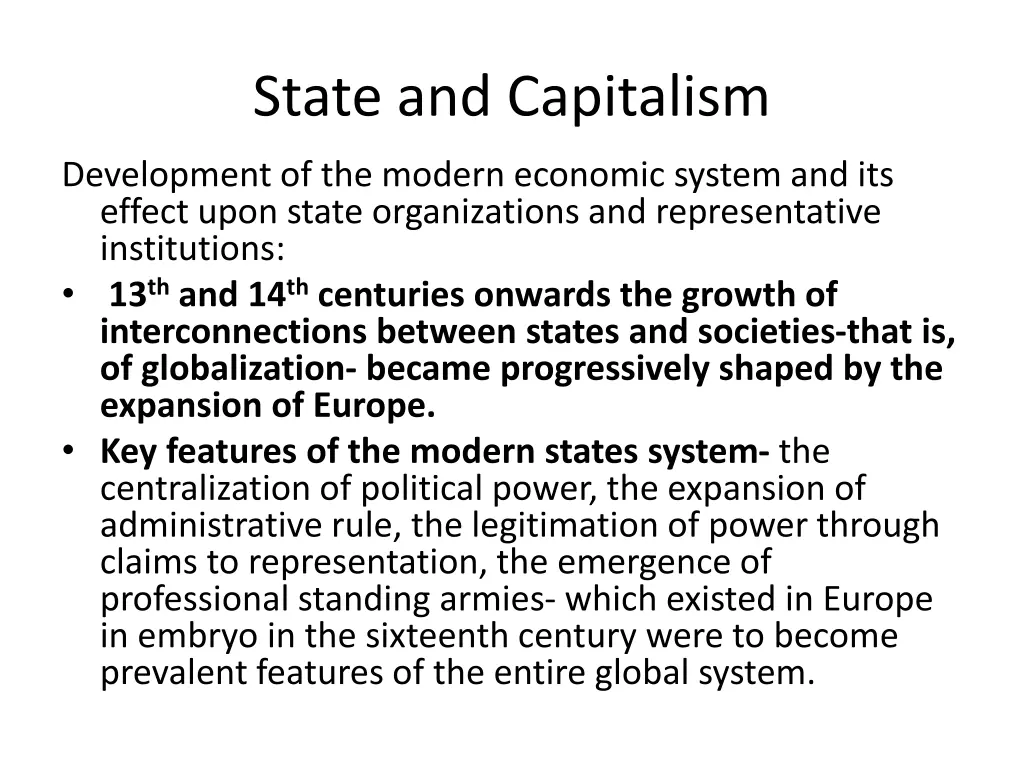 state and capitalism