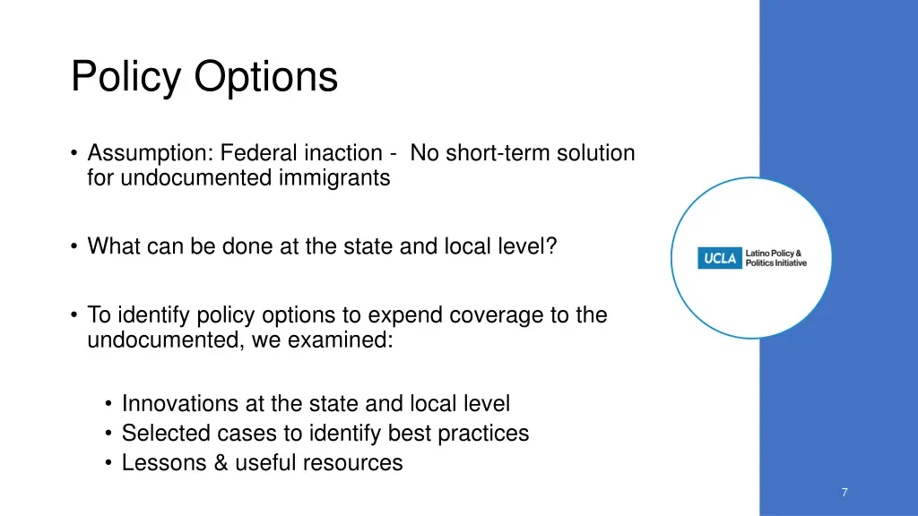 policy options