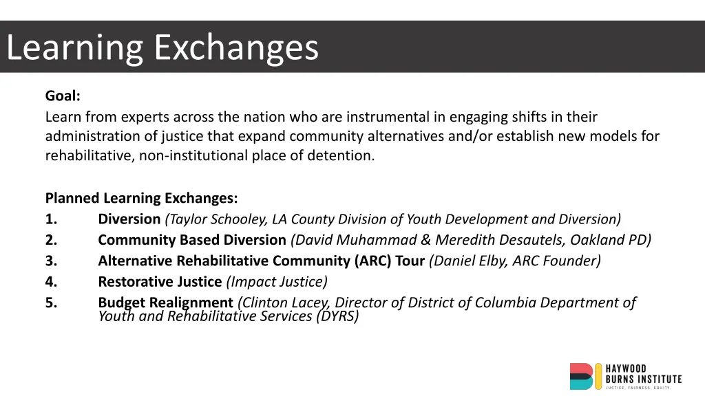learning exchanges