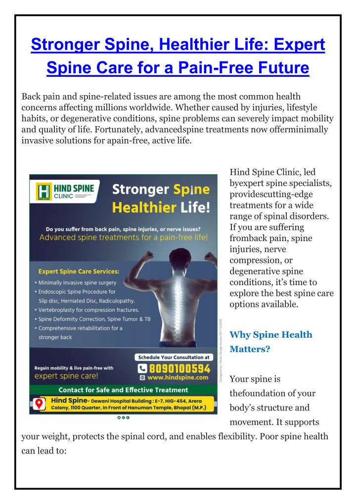 stronger spine healthier life expert spine care