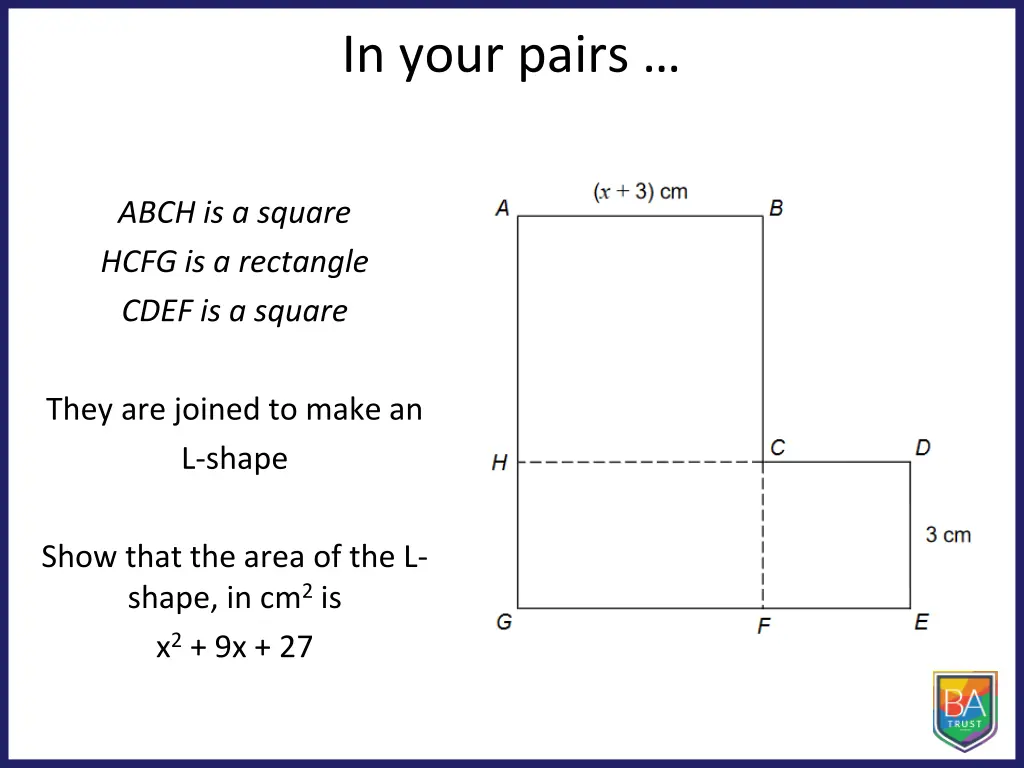 in your pairs