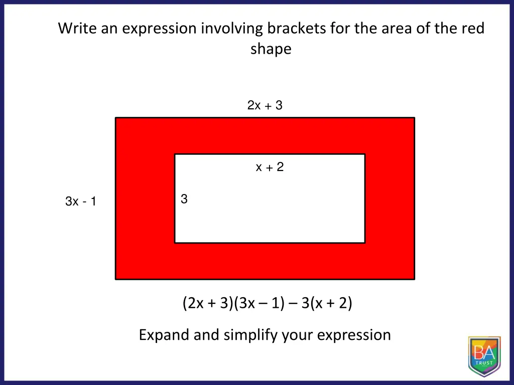 write an expression involving brackets 7