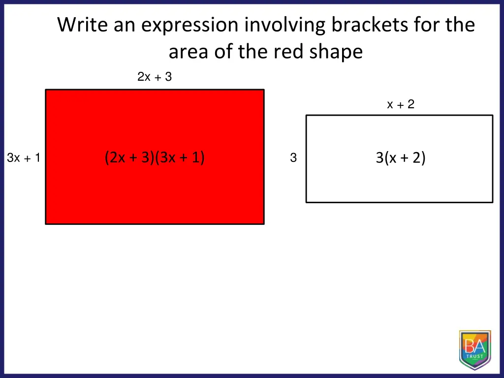 write an expression involving brackets 8