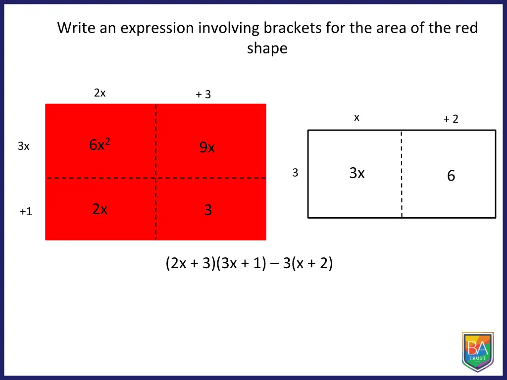 write an expression involving brackets 9