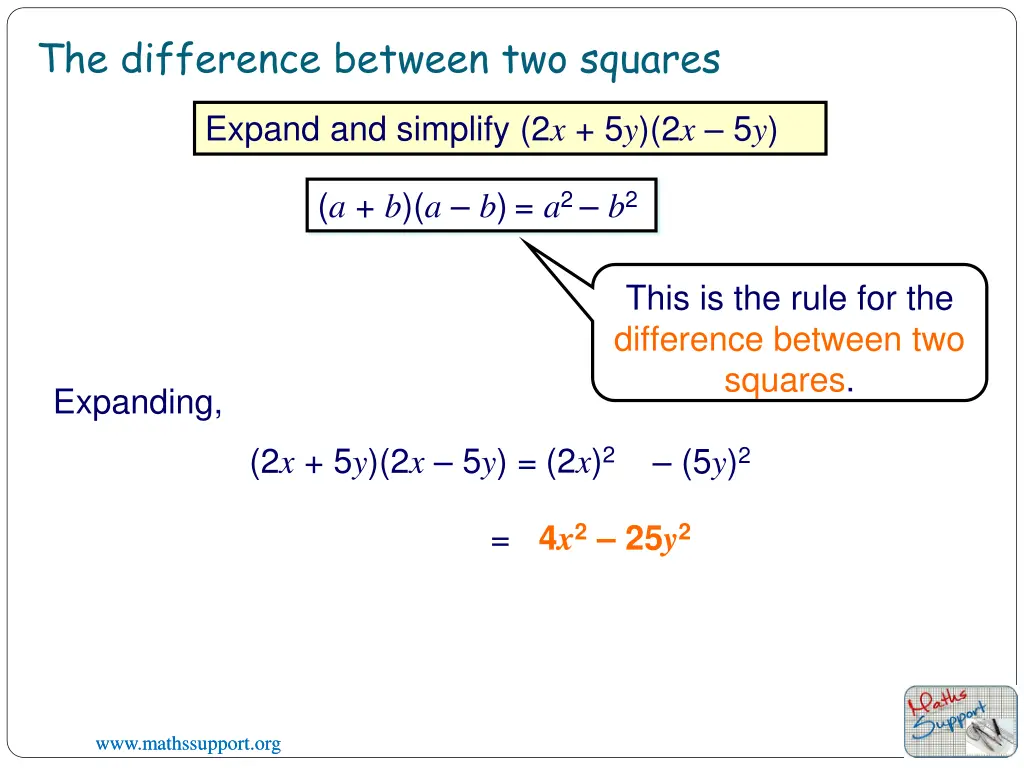 the difference between two squares 8