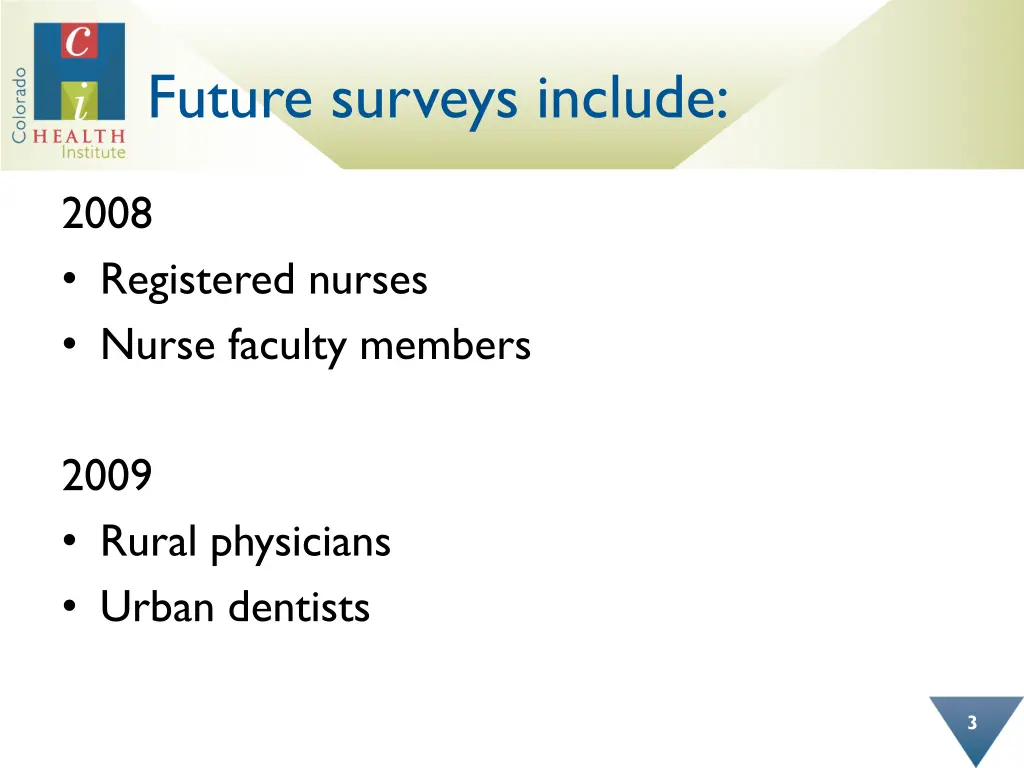 future surveys include