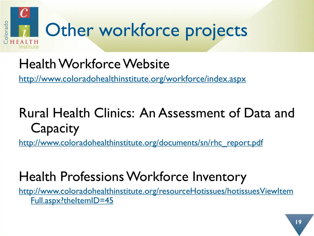 other workforce projects