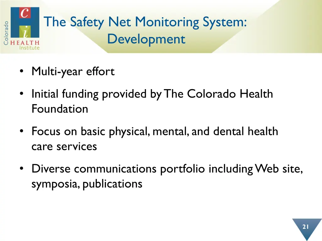 the safety net monitoring system development