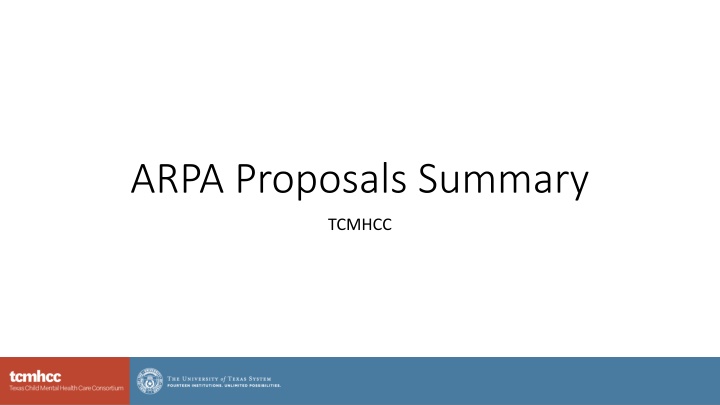 arpa proposals summary
