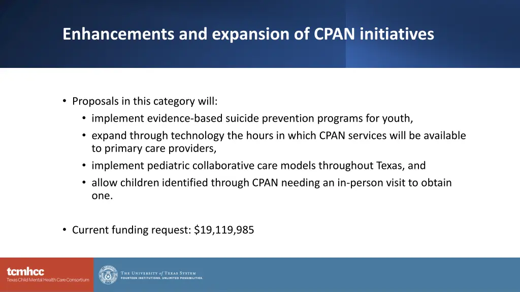 enhancements and expansion of cpan initiatives