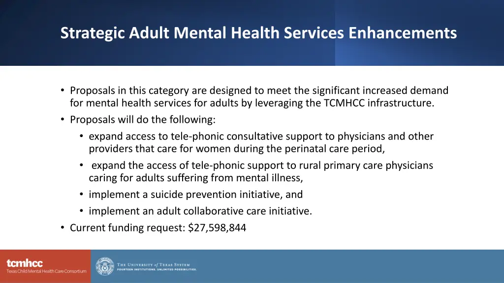 strategic adult mental health services