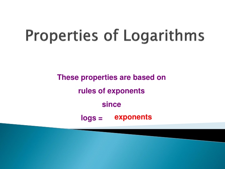 these properties are based on