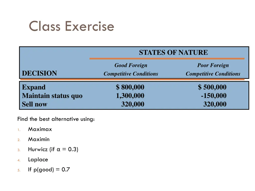 class exercise 1