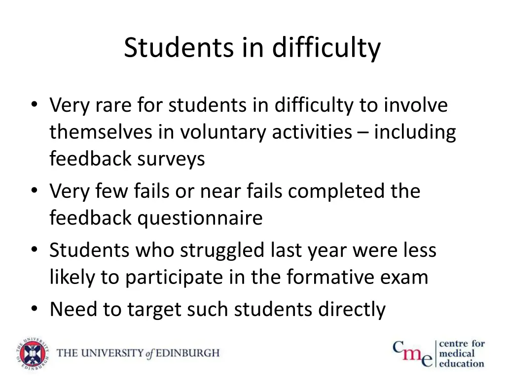students in difficulty