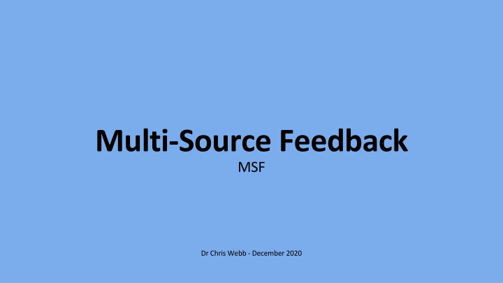 multi source feedback msf