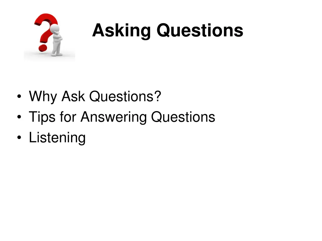 asking questions