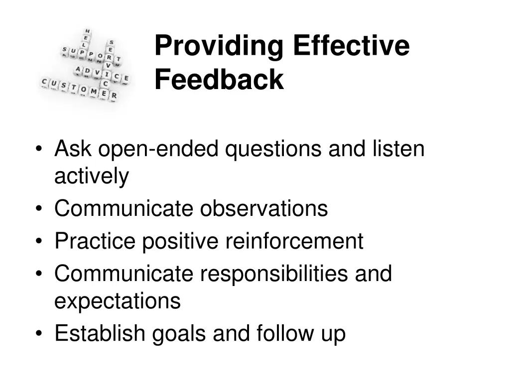 providing effective feedback 1