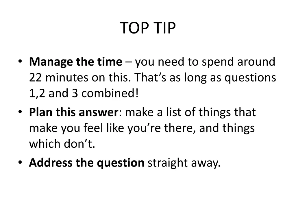 top tip