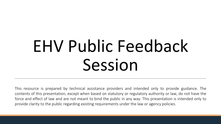 ehv public feedback session