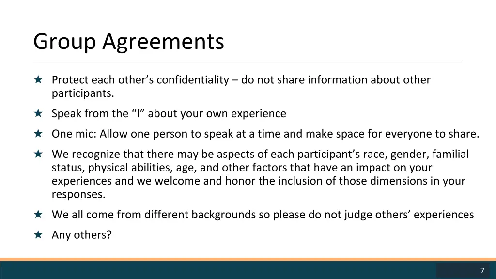 group agreements