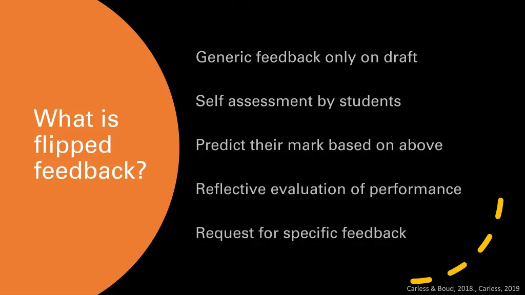 generic feedback only on draft