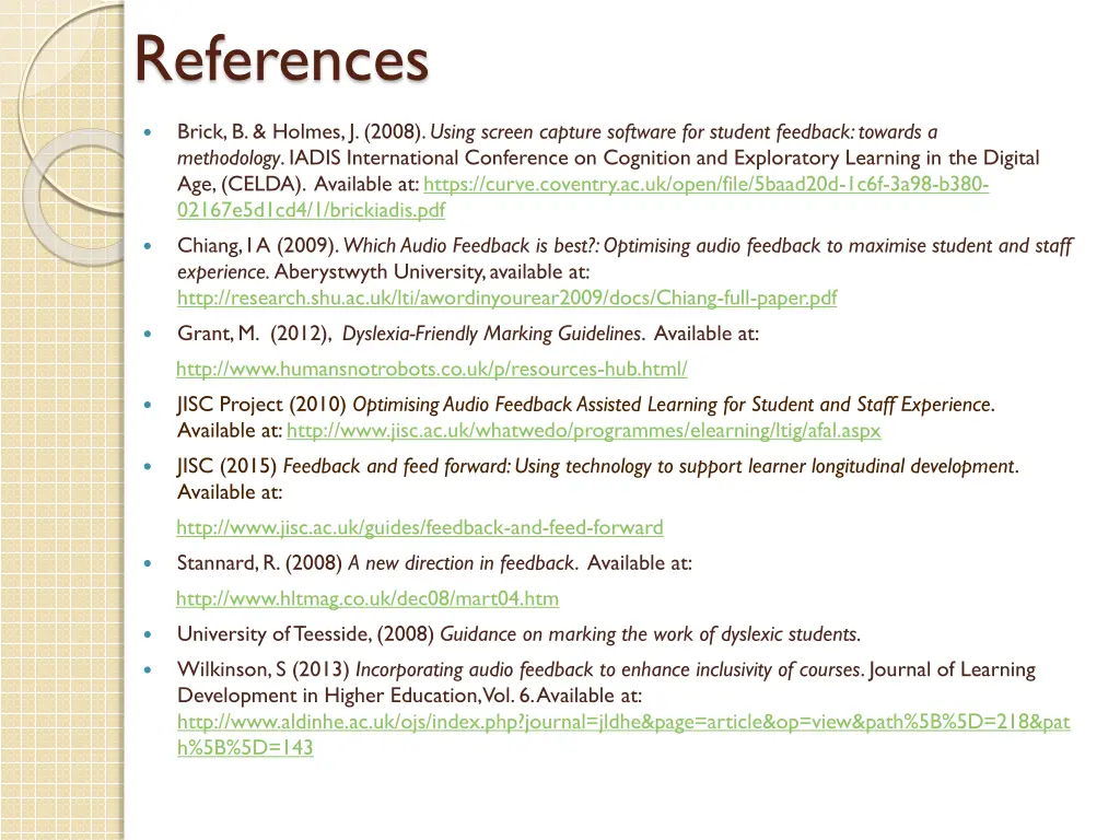 references