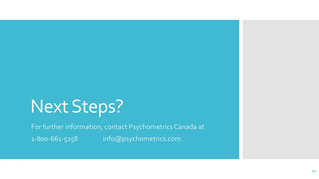 next steps