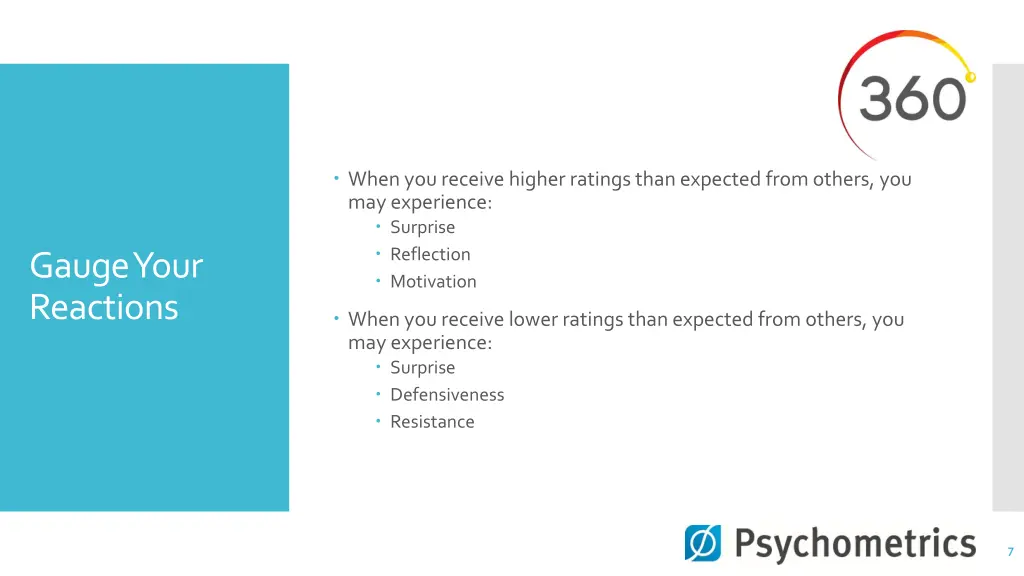 when you receive higher ratings than expected