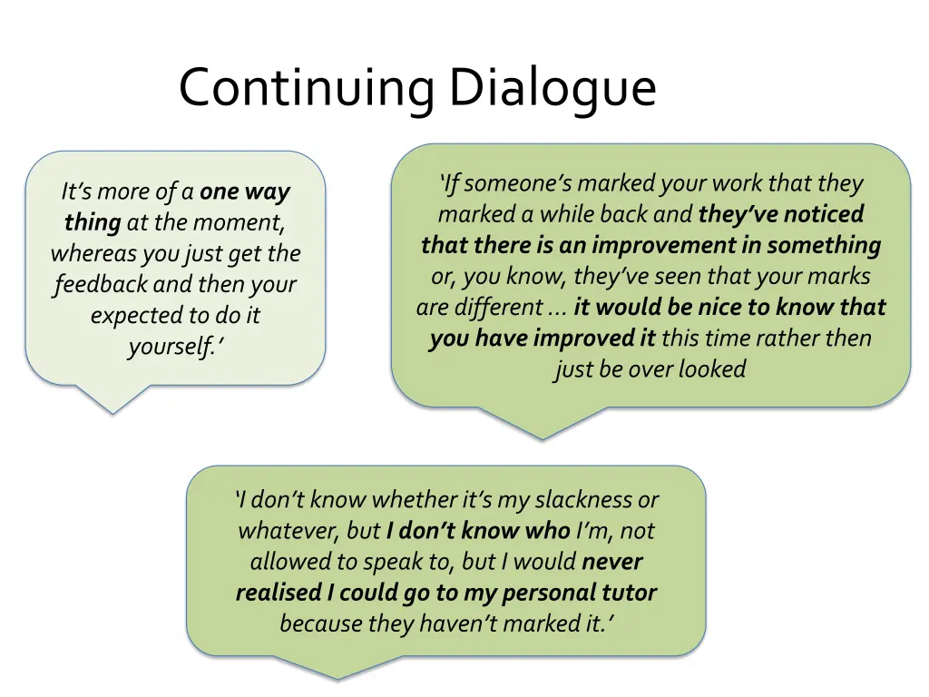 continuing dialogue 1