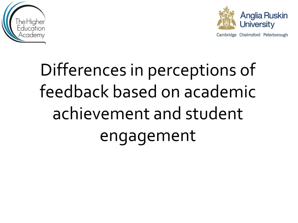 differences in perceptions of feedback based