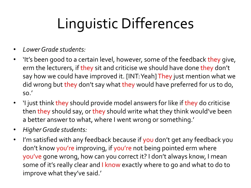 linguistic differences 1