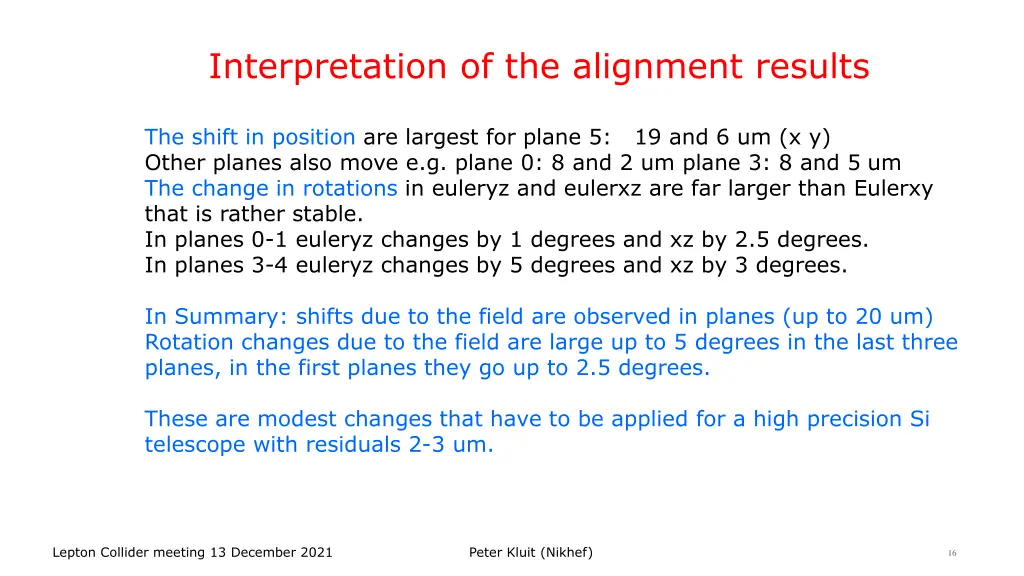interpretation of the alignment results