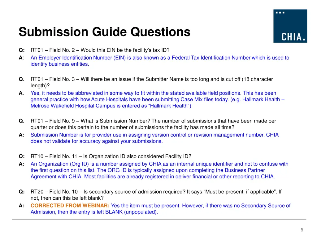 submission guide questions
