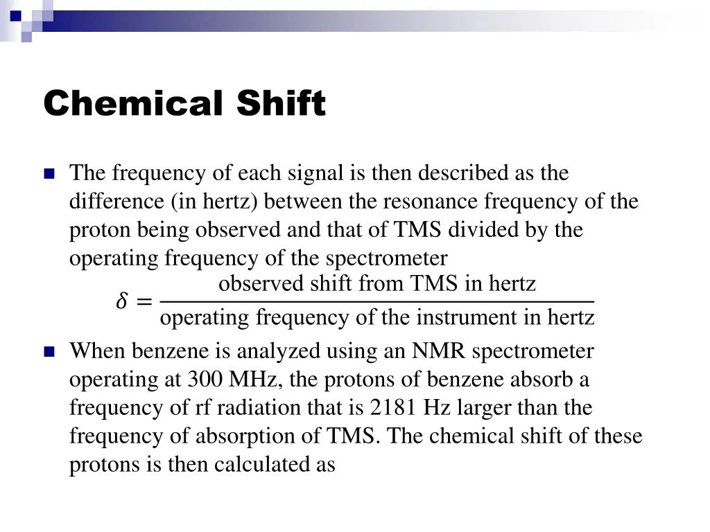 chemical shift 1