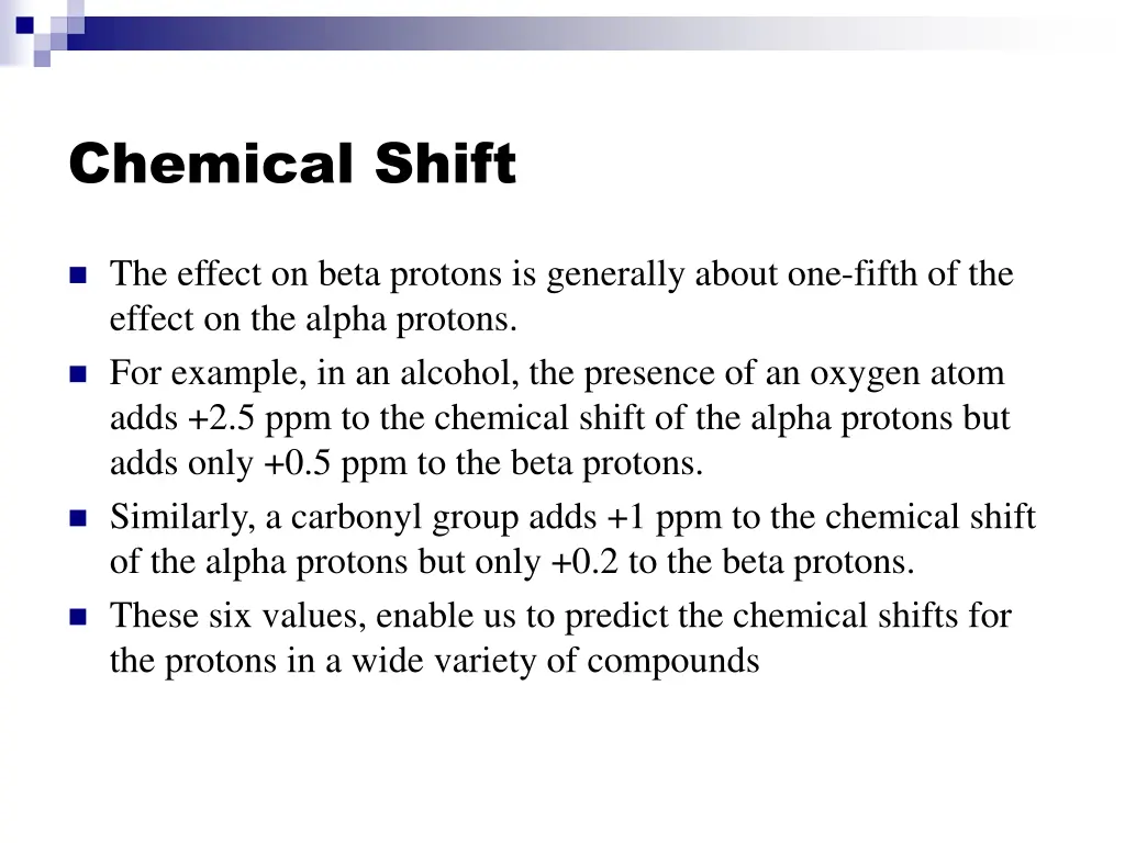chemical shift 11