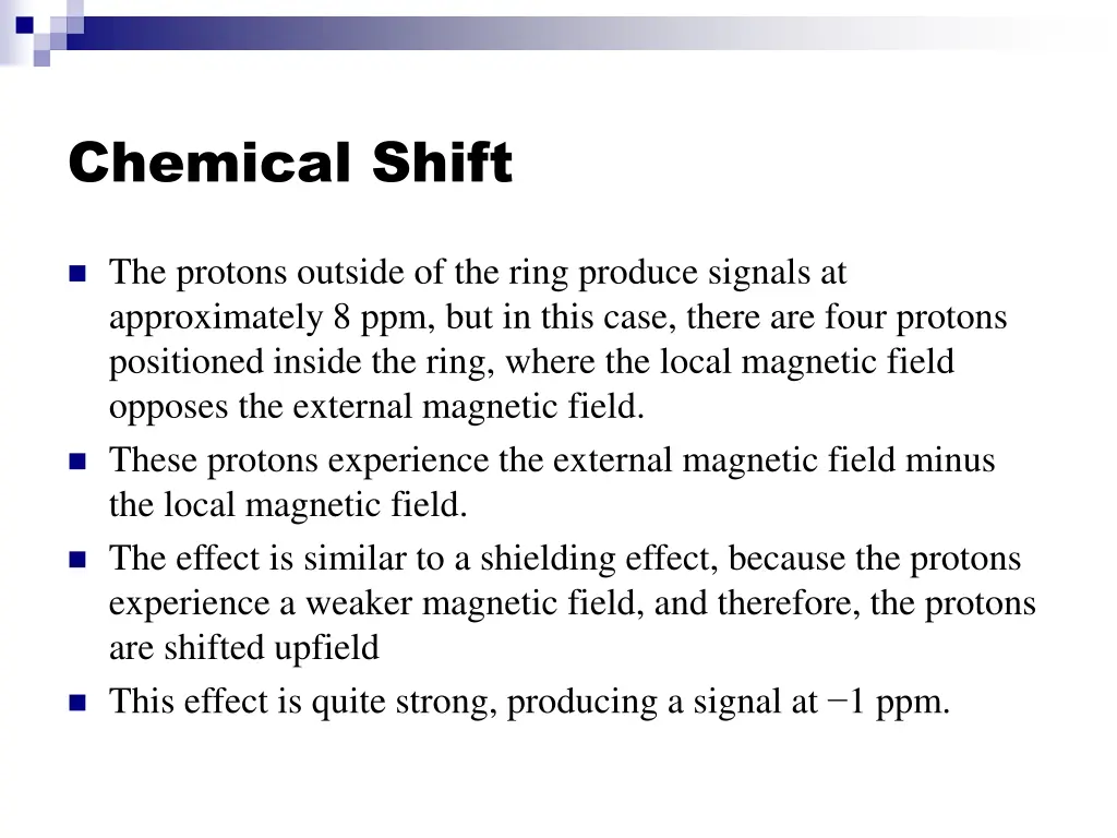 chemical shift 18