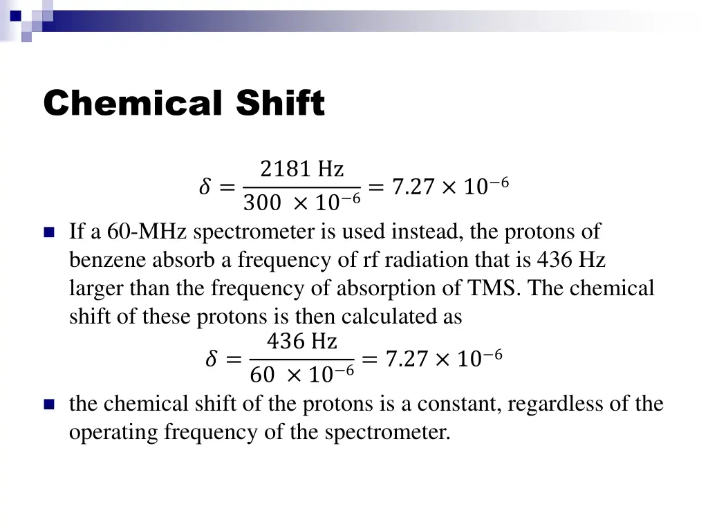 chemical shift 2