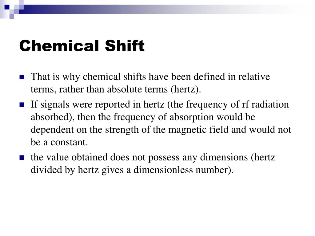 chemical shift 3