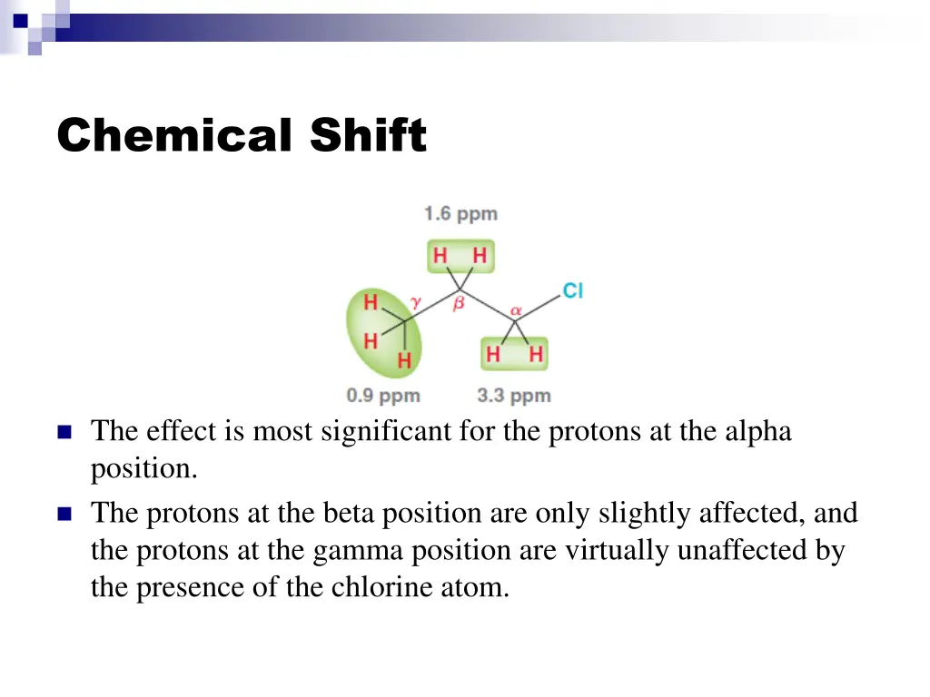 chemical shift 8
