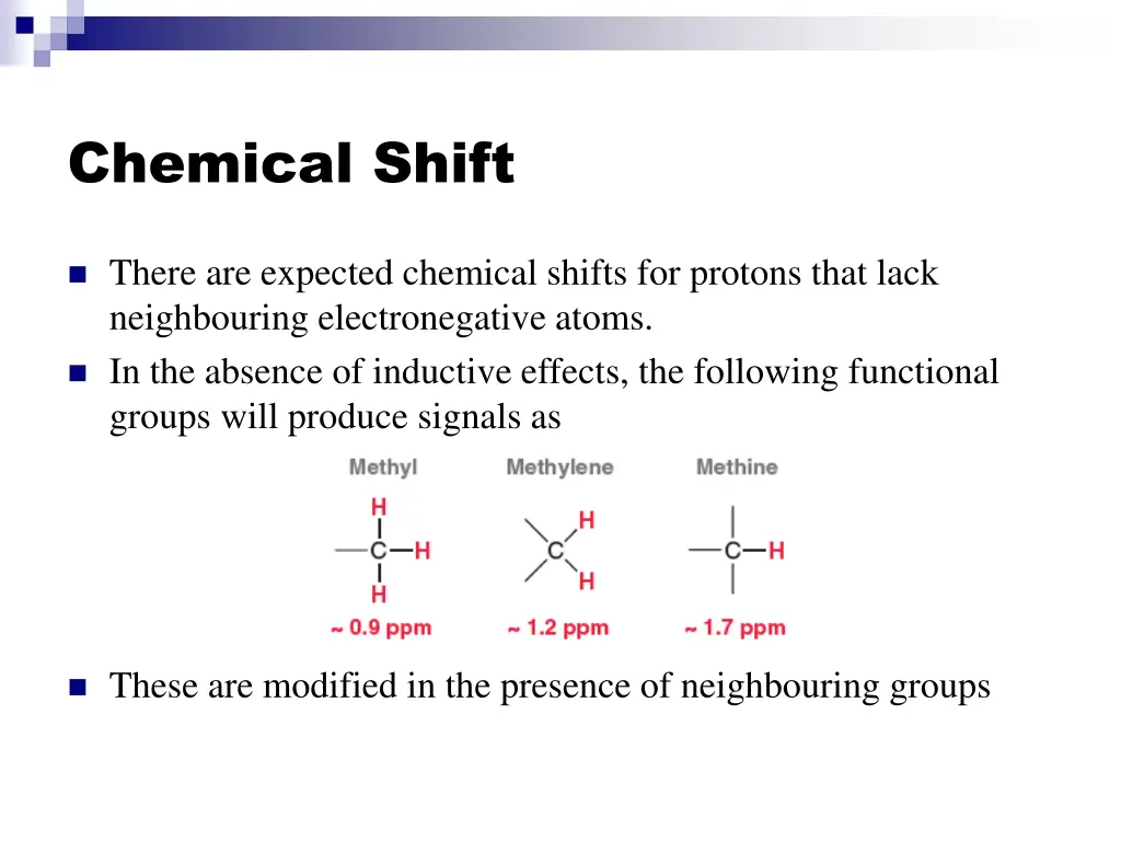 chemical shift 9