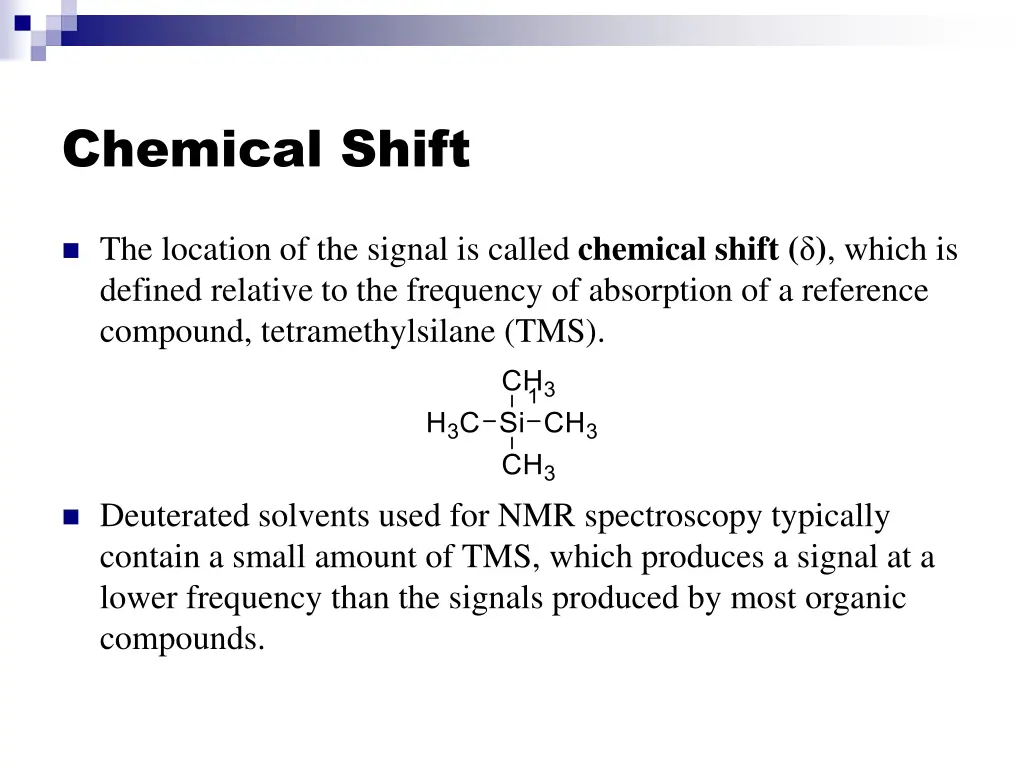 chemical shift