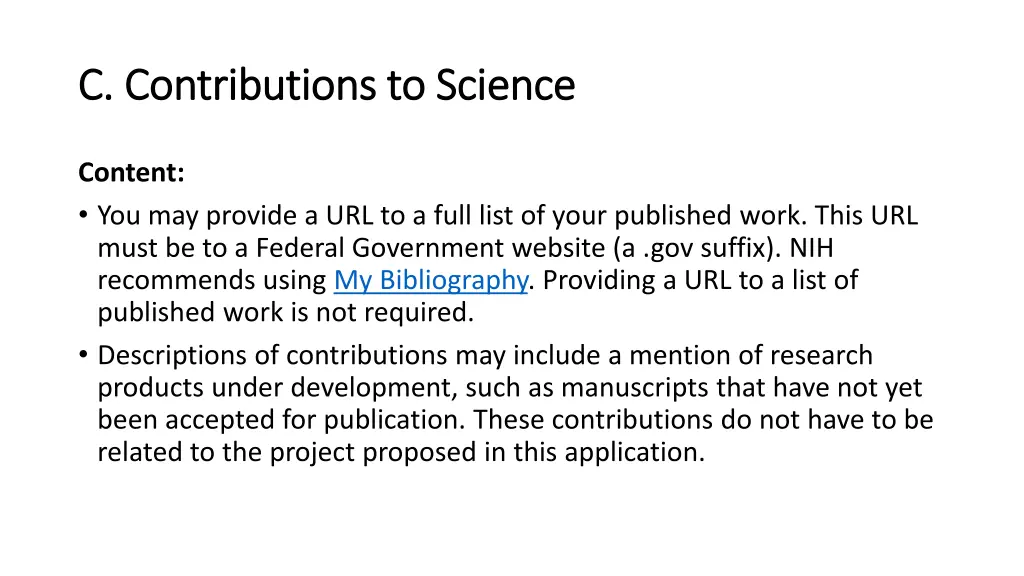 c contributions to science c contributions 3