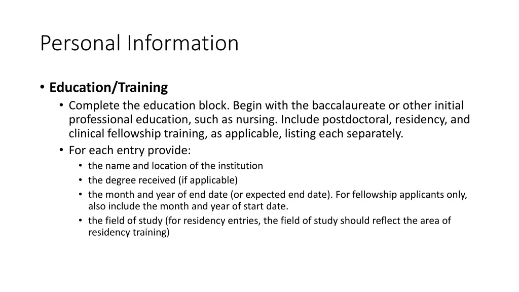 personal information 1