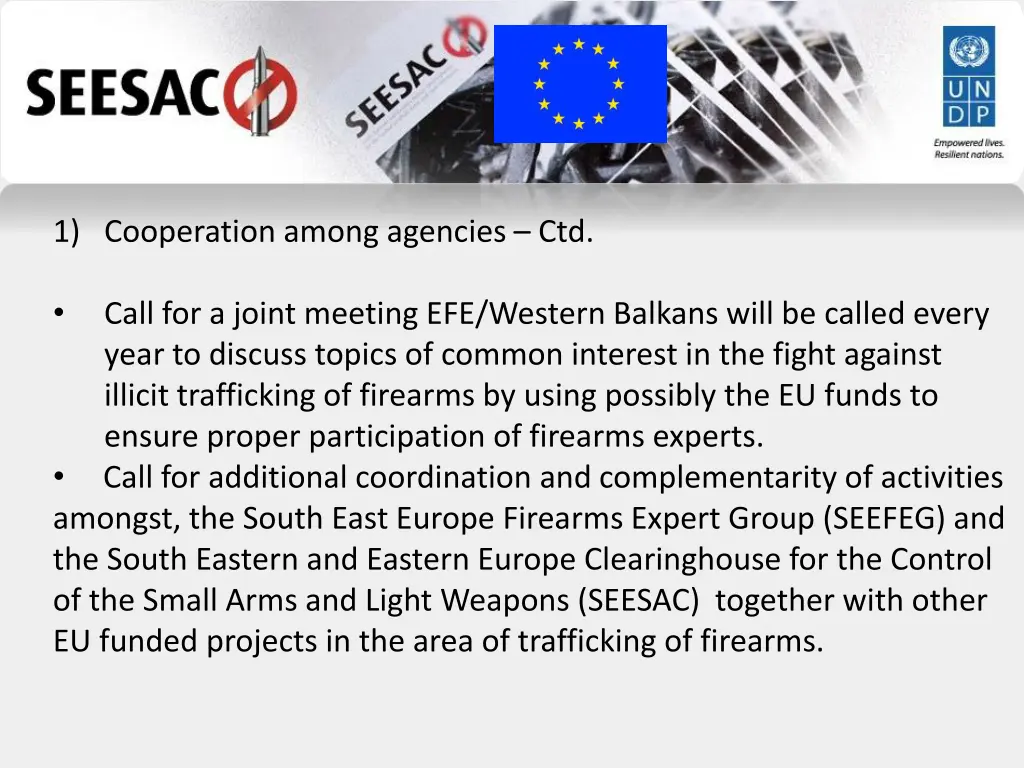 1 cooperation among agencies ctd