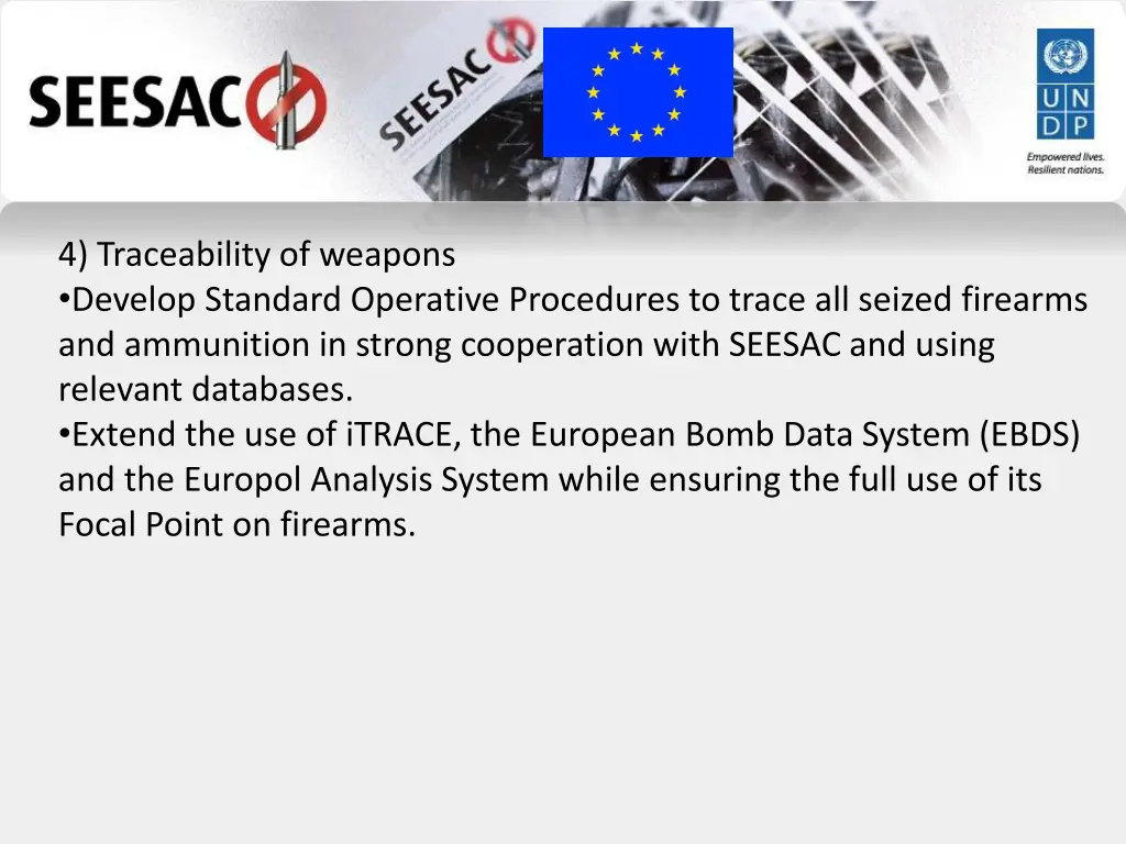 4 traceability of weapons develop standard