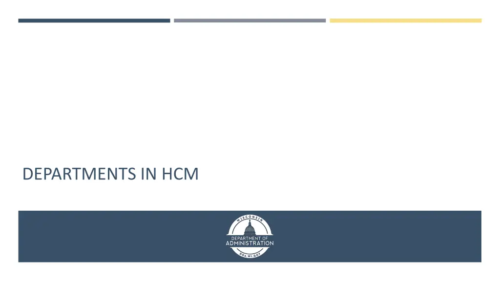 departments in hcm
