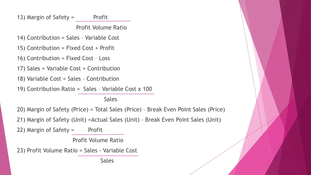13 margin of safety profit