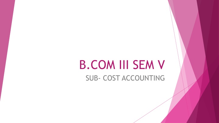 b com iii sem v sub cost accounting