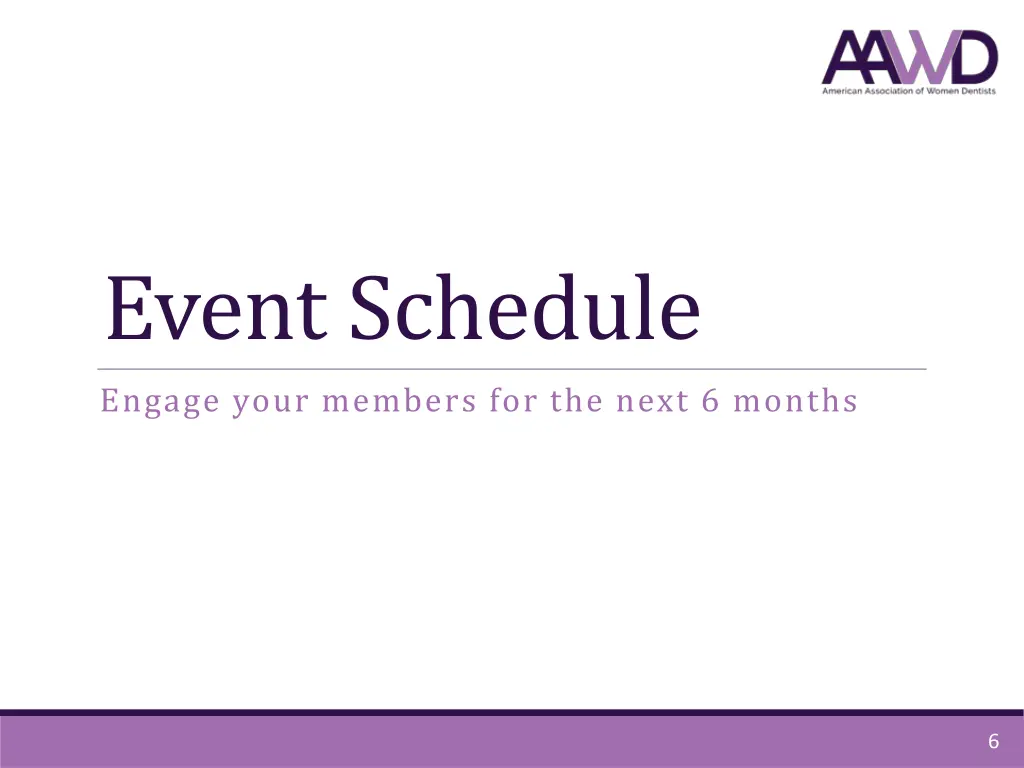 event schedule