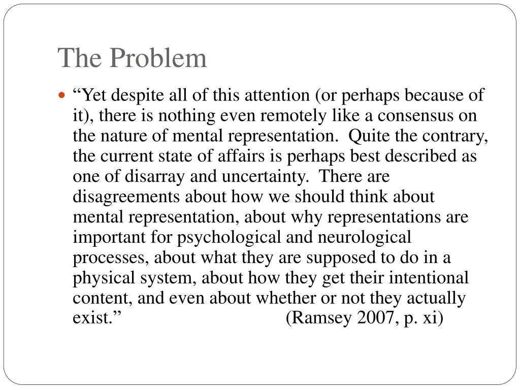 the problem